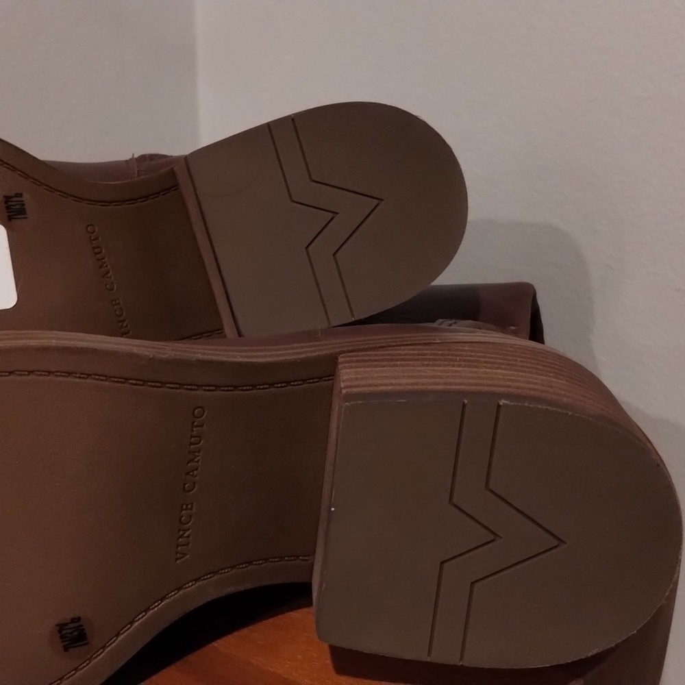 Leather Boots Brown Size 7 Vince Camuto Lia NWT - Picture 5 of 10